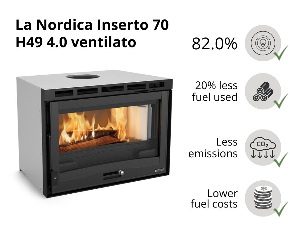 Italian wood burning fireplace